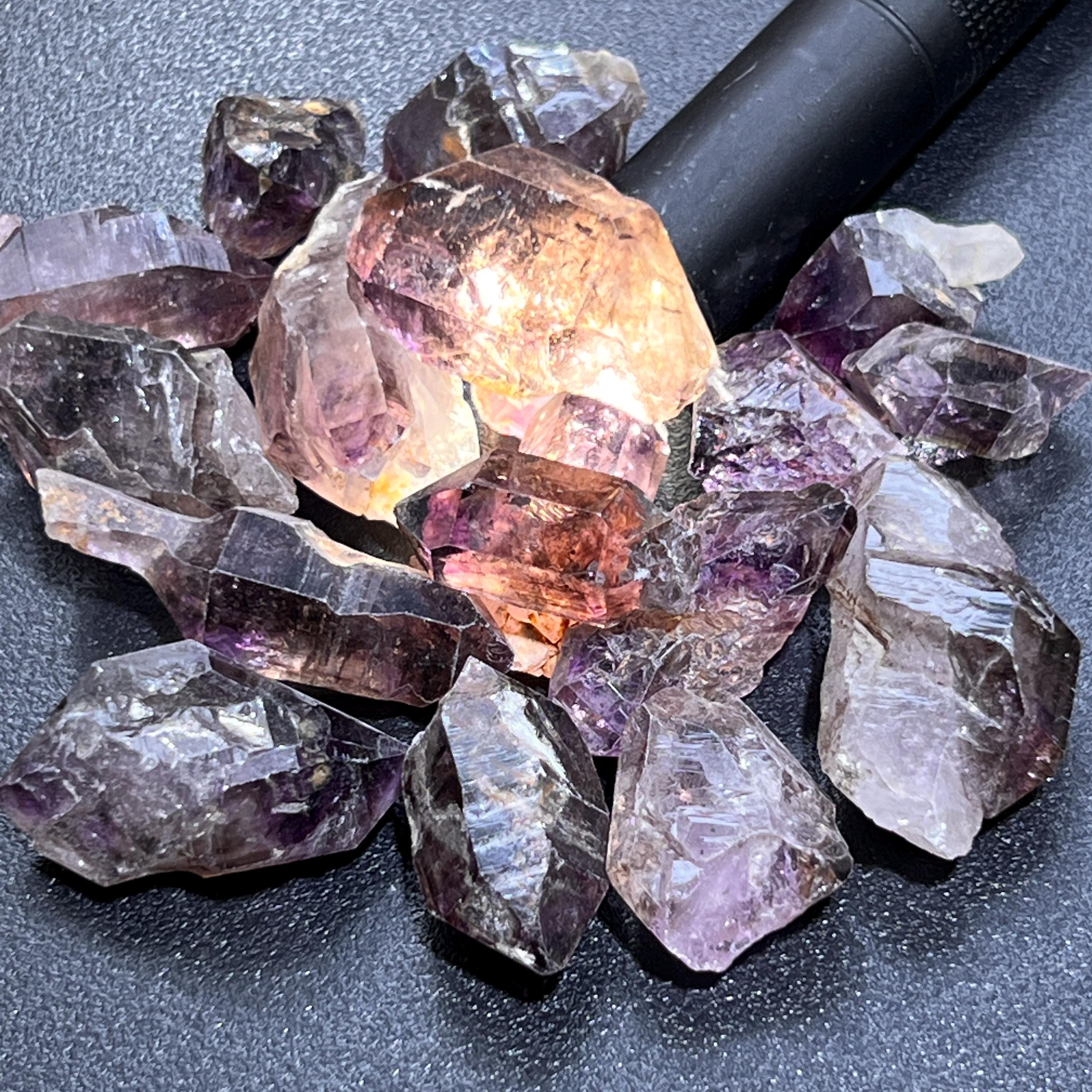 Smoky Shangaan Amethyst Points And Scepters From Zimbabwe